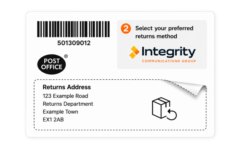 returns and logistics integrated label