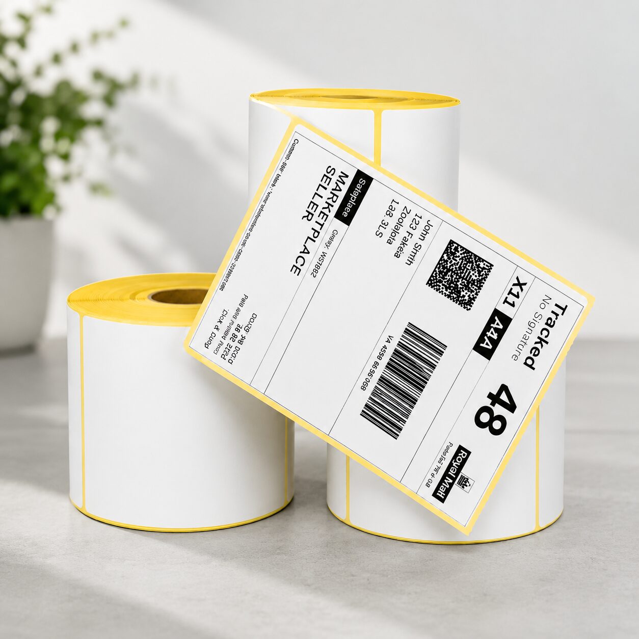 Direct thermal label shipping