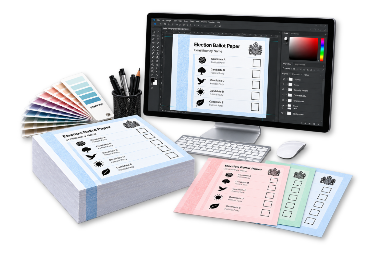 professionally designed ballot paper printing