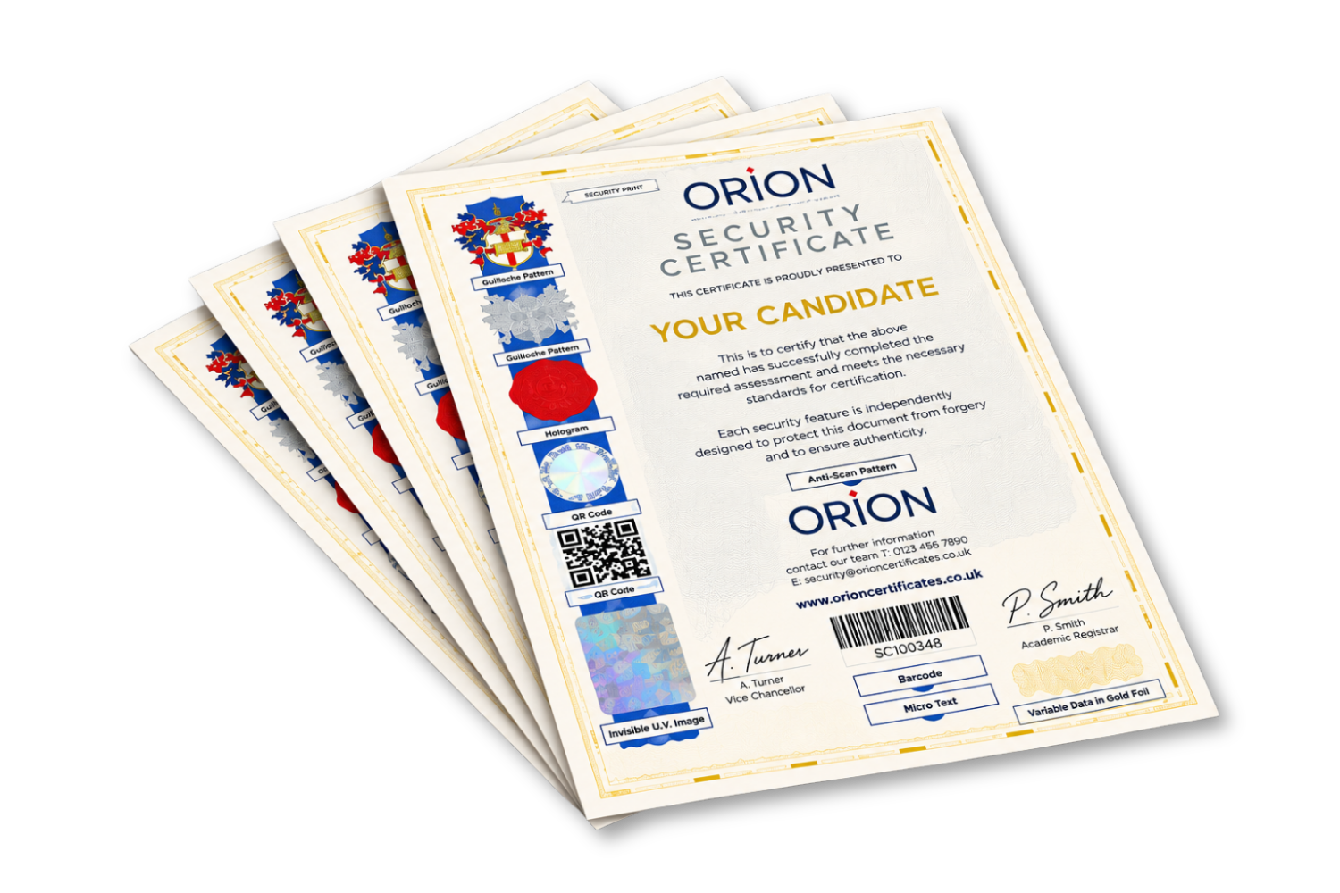 professional quality certificate printing services